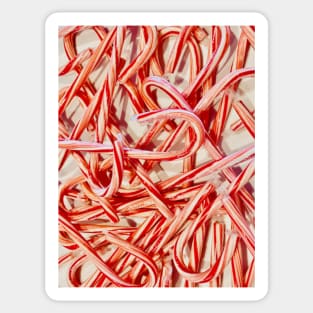 Candy Cane Print Sticker